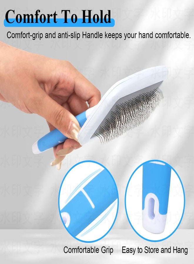 KEUYE French Bulldog Brush,Skin Friendly Effectively Tackle Shedding,Essential French Bulldog Accessory for Your Pets,Blue - Image 4